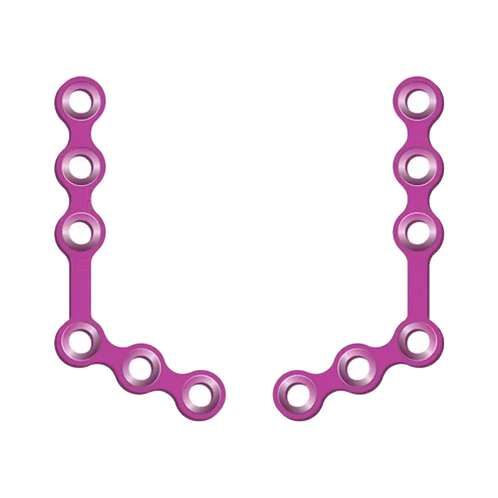 SK Surgicals Titanium Mini Bone Plates L Shape 120° With Gap - 1.5mm
