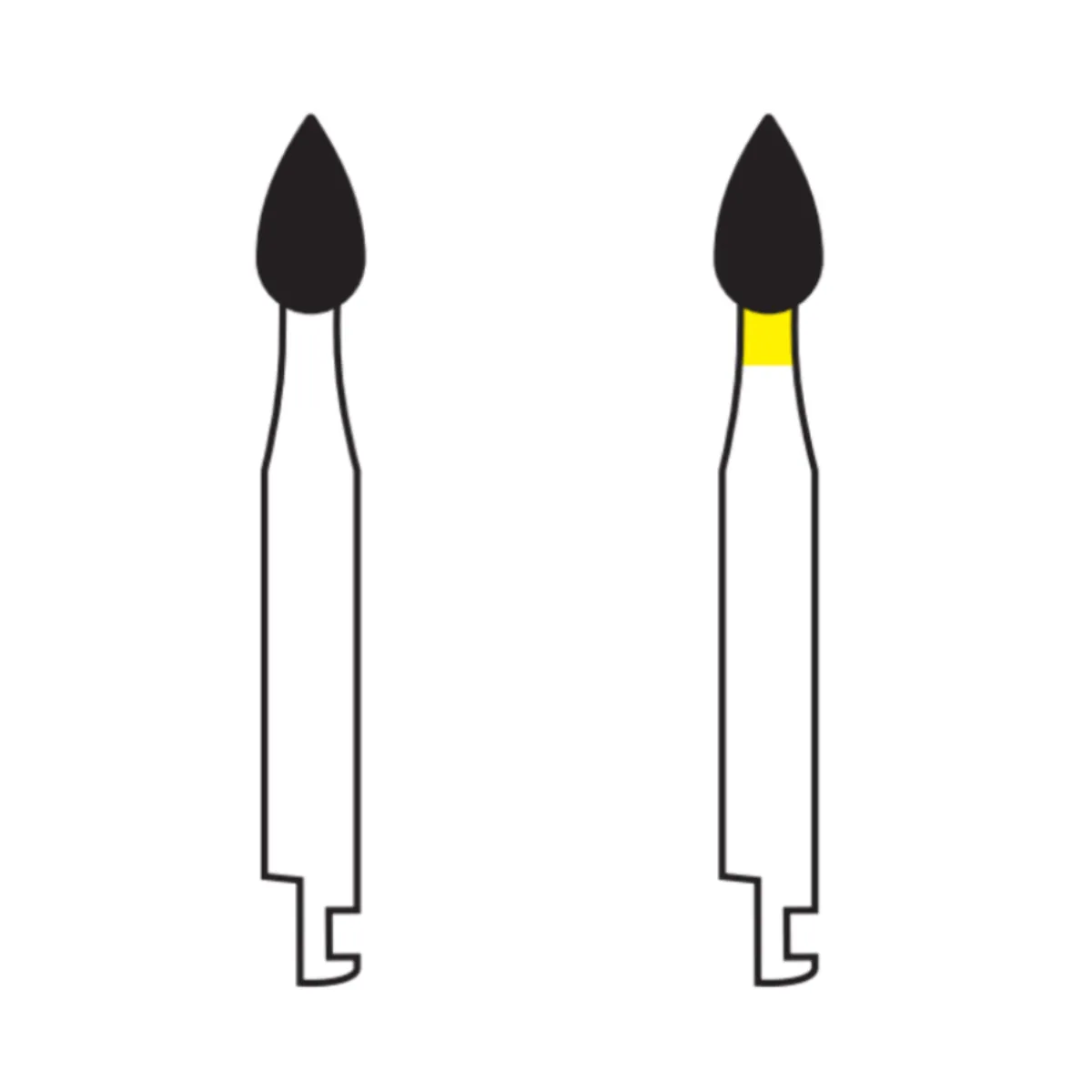 Pivo Flame Ogival End CA Diamond Burs - FO- (Pack Of 5)