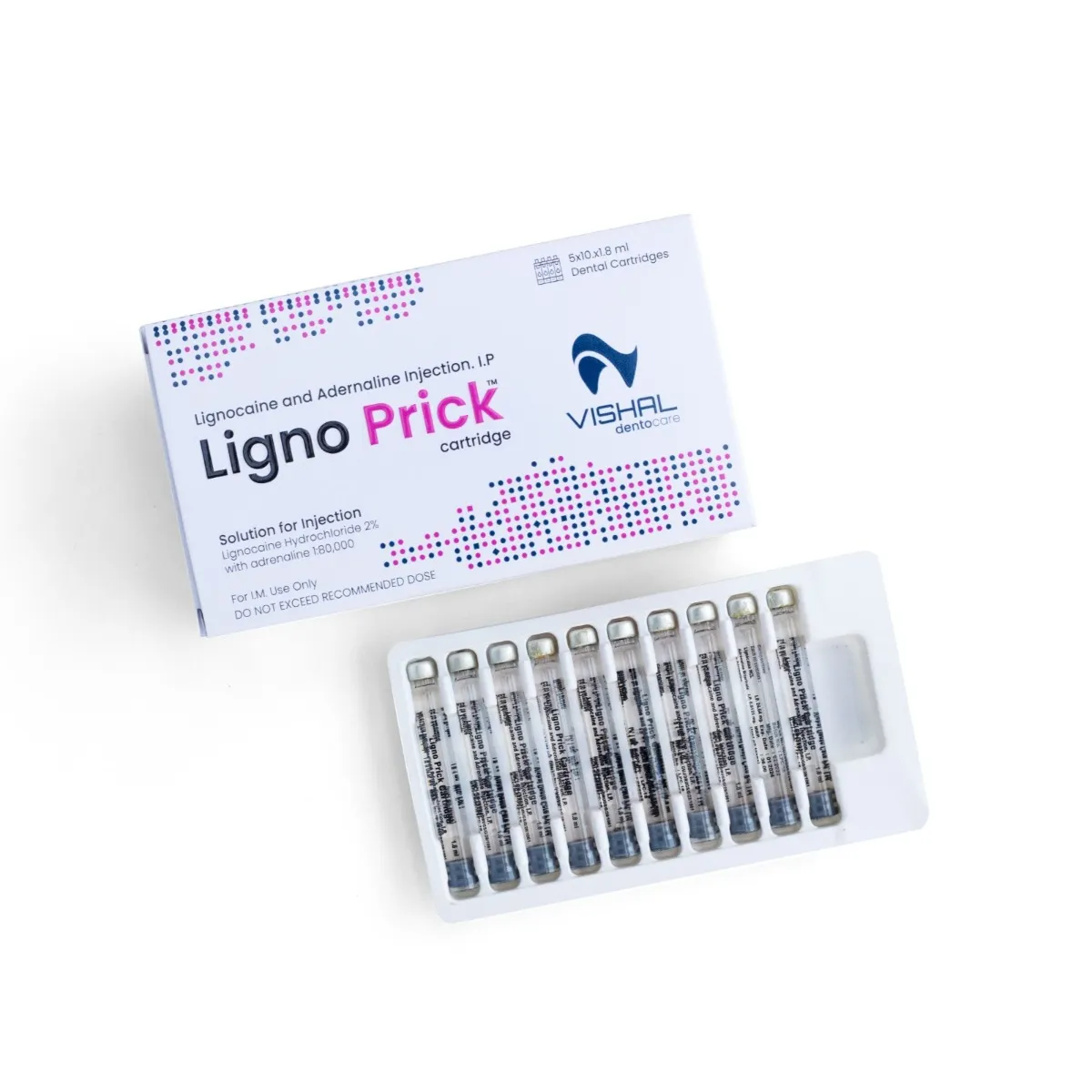 Vishal DentoCare Ligno Prick Cartridges (Pack of 50) 