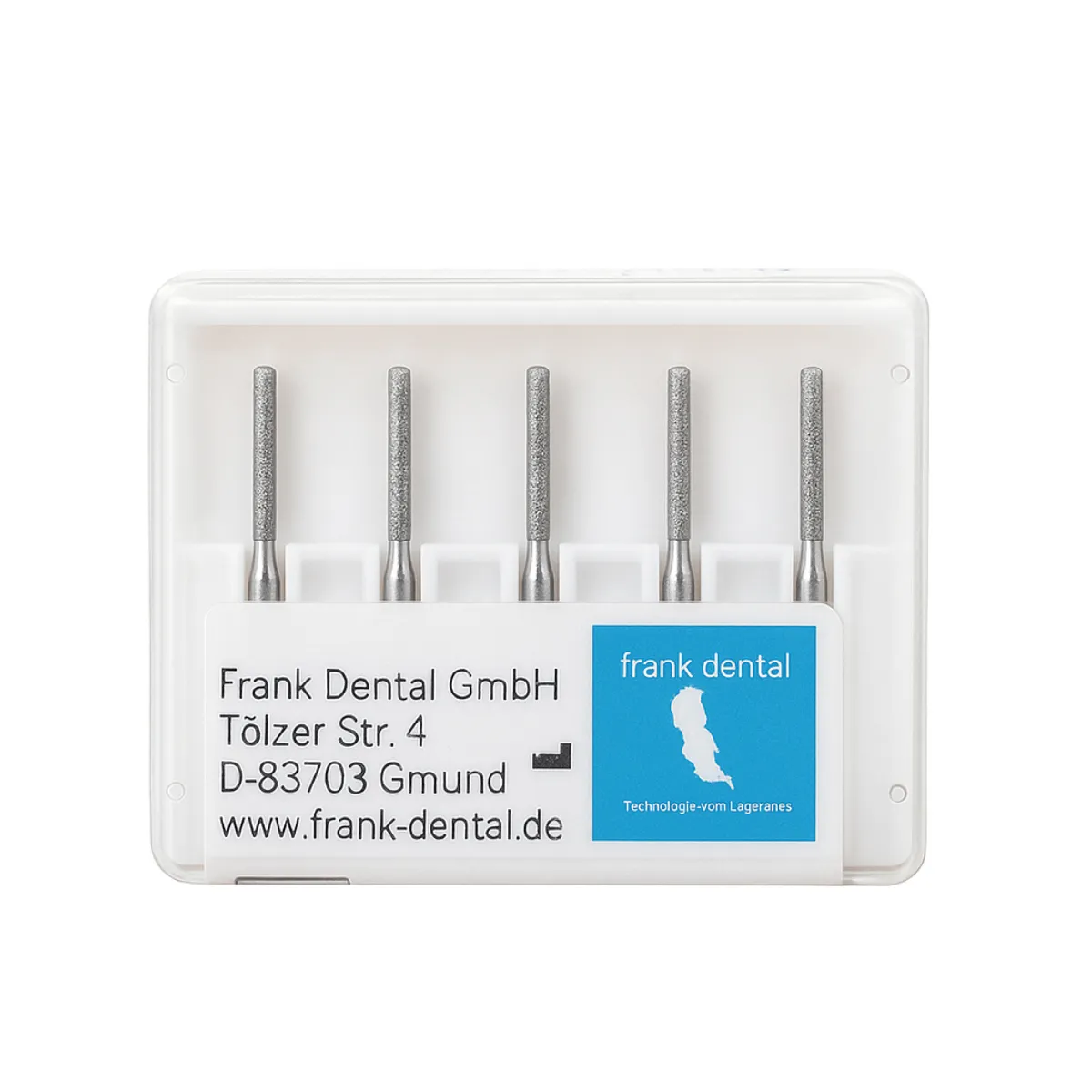 Frank Dental Cylinder Flat End FG Diamond Bur D.837.012.FG (SF-11) - Pack of 5