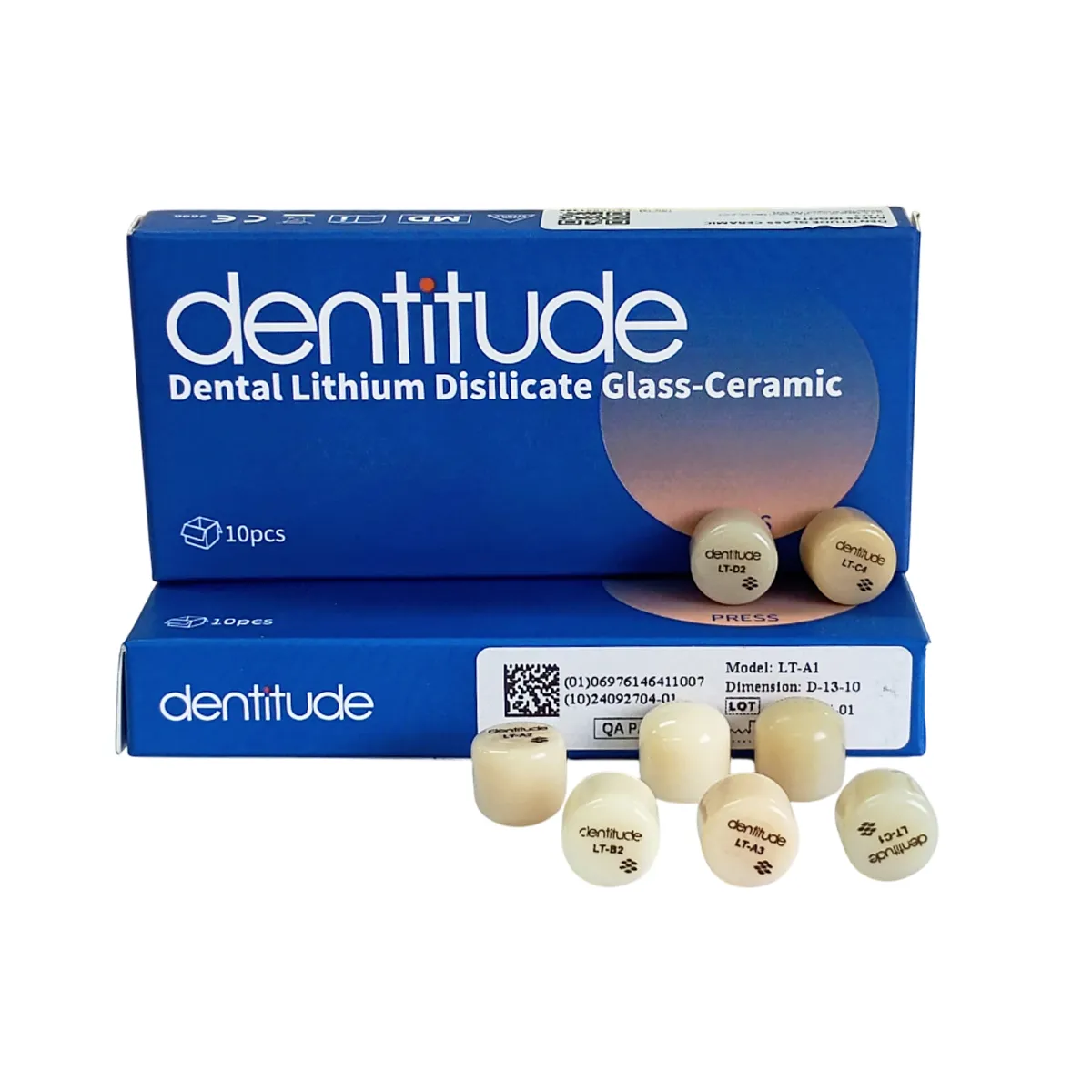 Dentitude Glass Ceramic Press Ingots (Pack of 10)