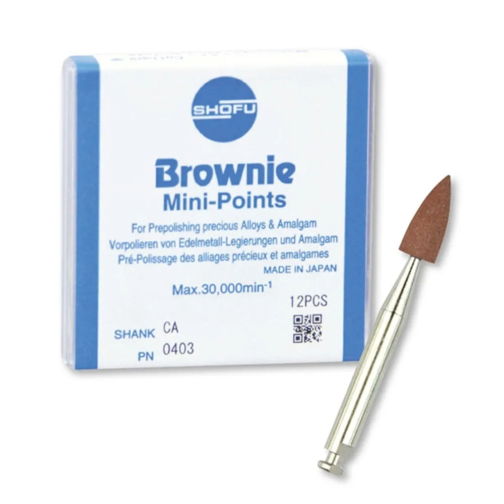 Shofu Brownie Mini-Points Polishers CA -0403 (Pack Of 12)