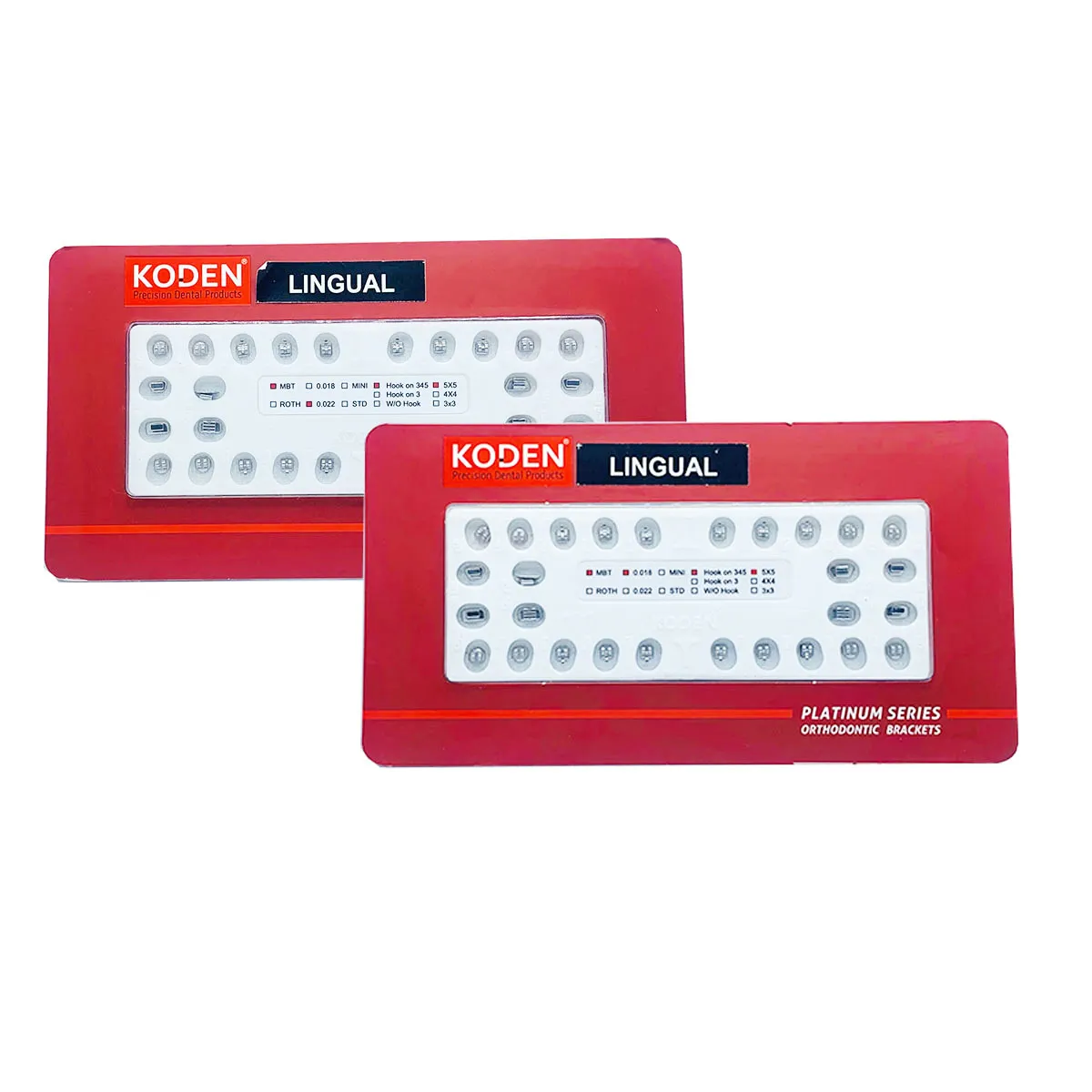 Koden Platinum Series MBT Lingual Bracket Kits