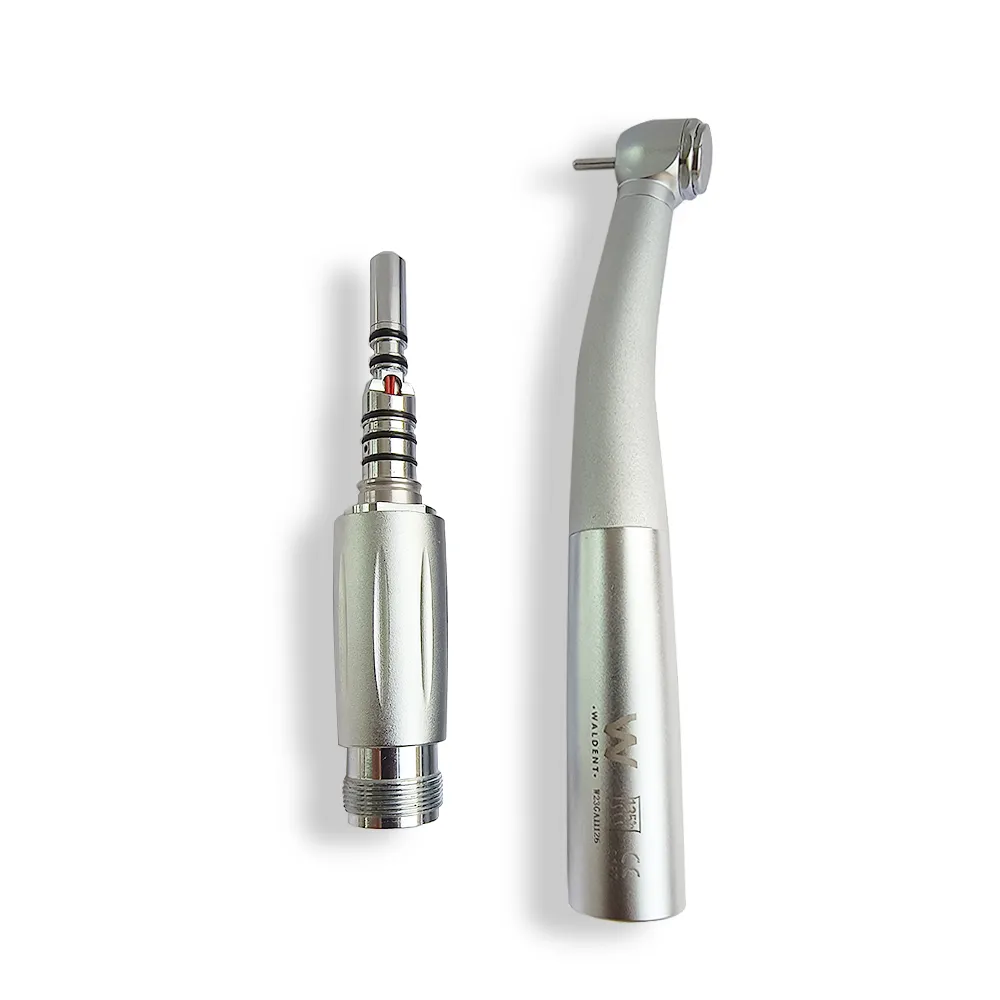 Waldent Standard Head Fiber Optic Push Button Airotor and Quick Coupling (W-412)