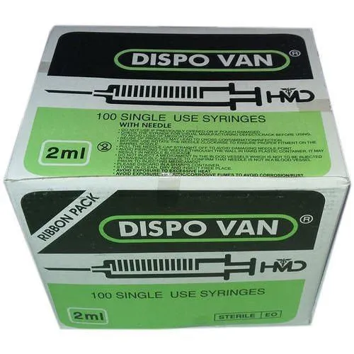 Hmd Dispo Van Syringe 2ml | 24 Gauge | 1 Inch Needle