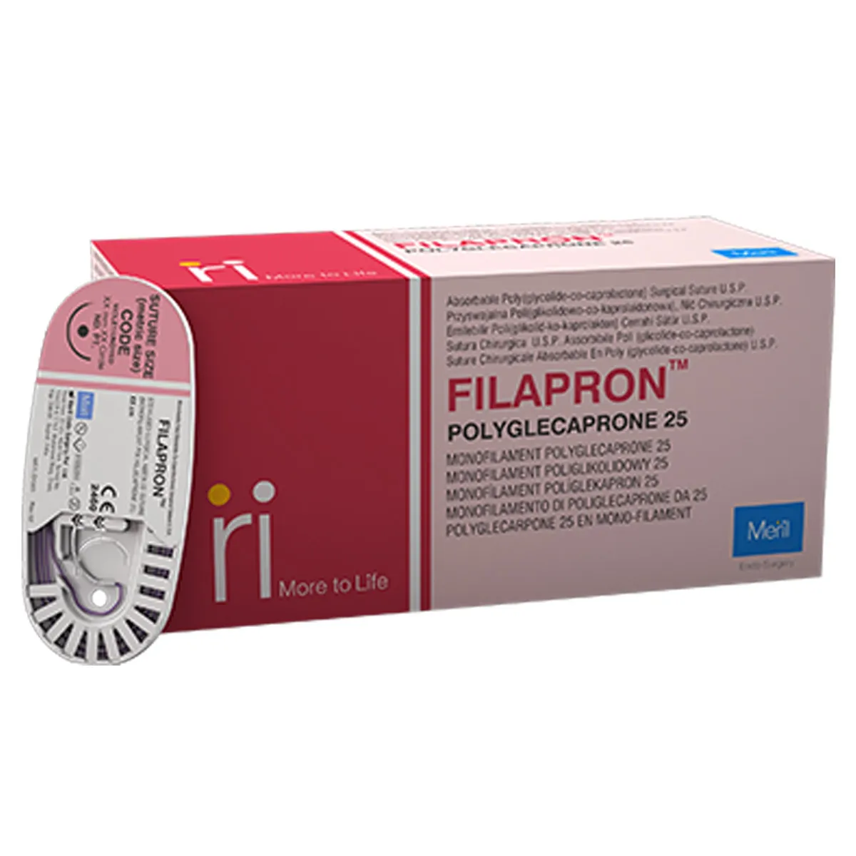 Meril Filapron #4-0 Polyglecaprone 25 Suture