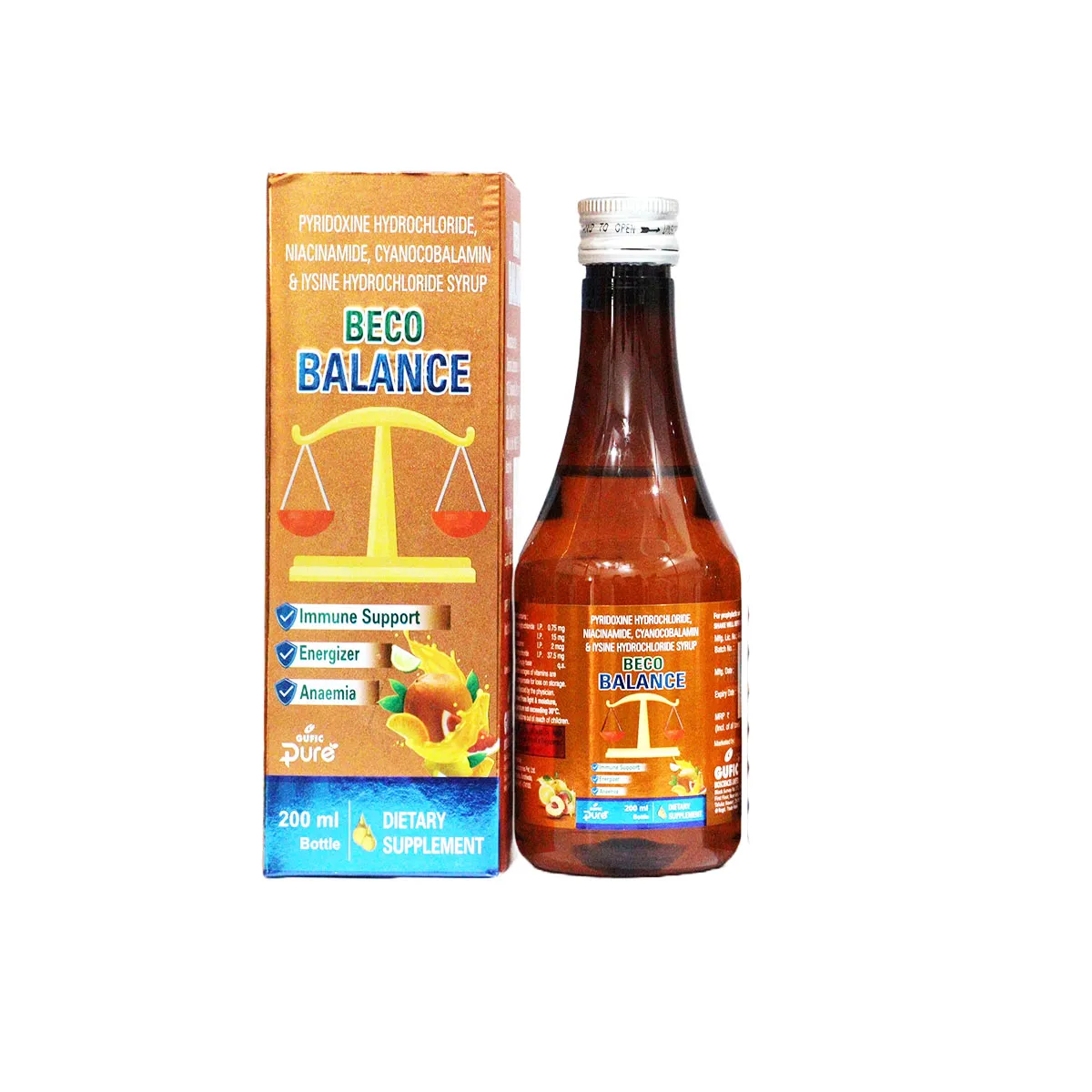 Gufic Pure Beco Balance Vitamin B -Complex Syrup