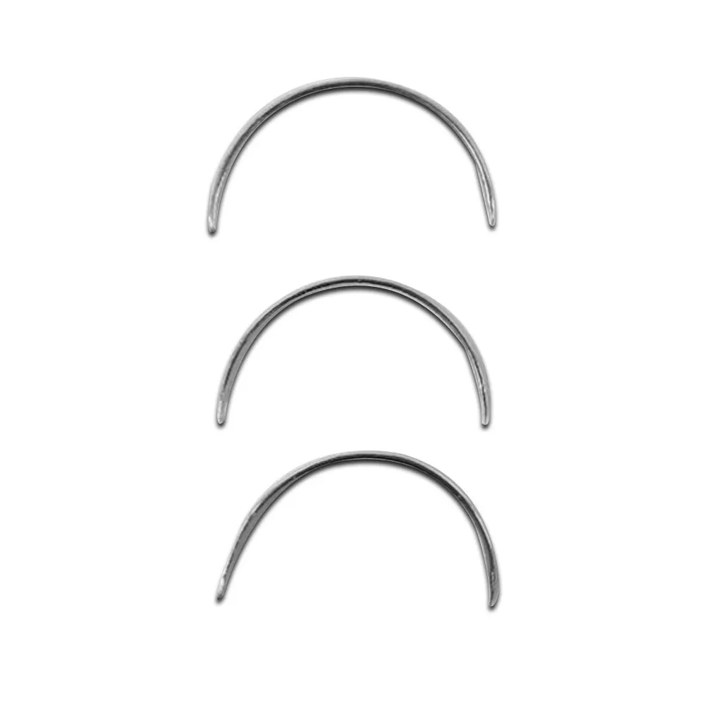 Lifeline Stainless Steel Suture Needles Half Circle Round Bodied