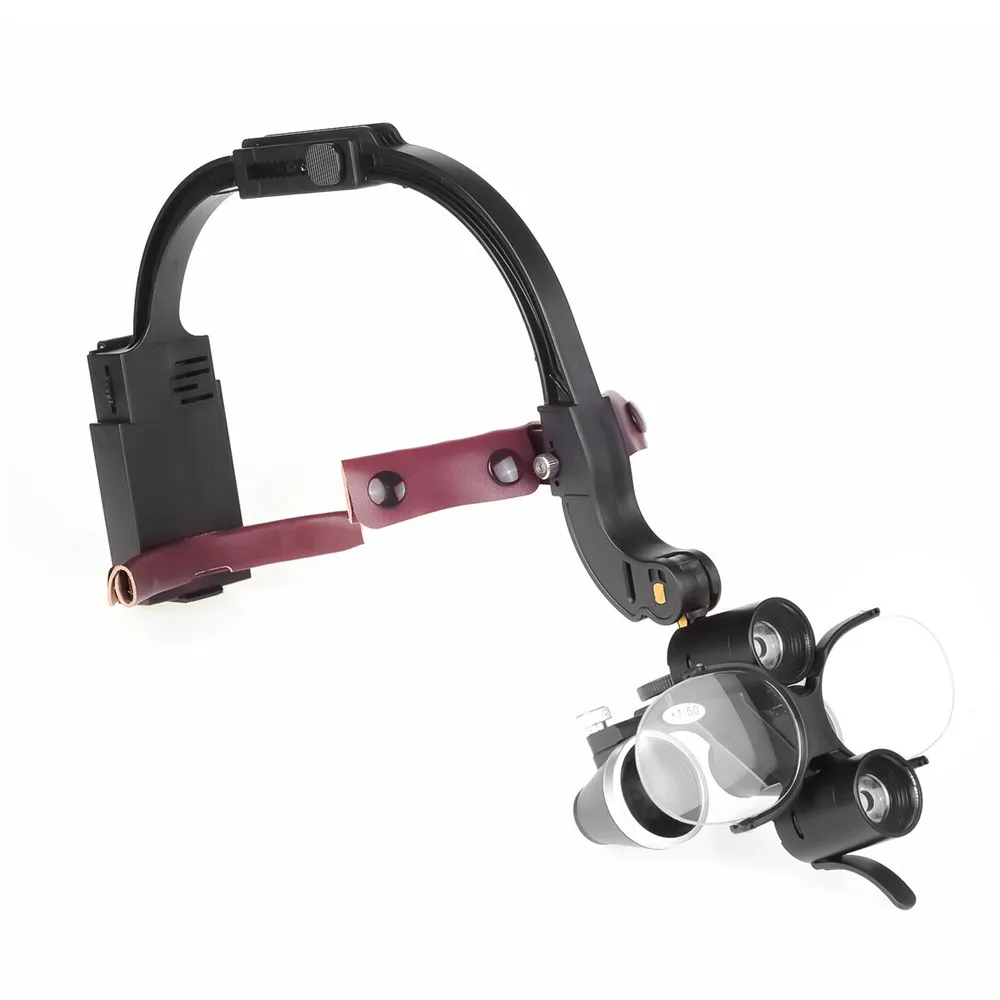 Waldent Head Mounted Double Light Magnifying Surgical Loupes
