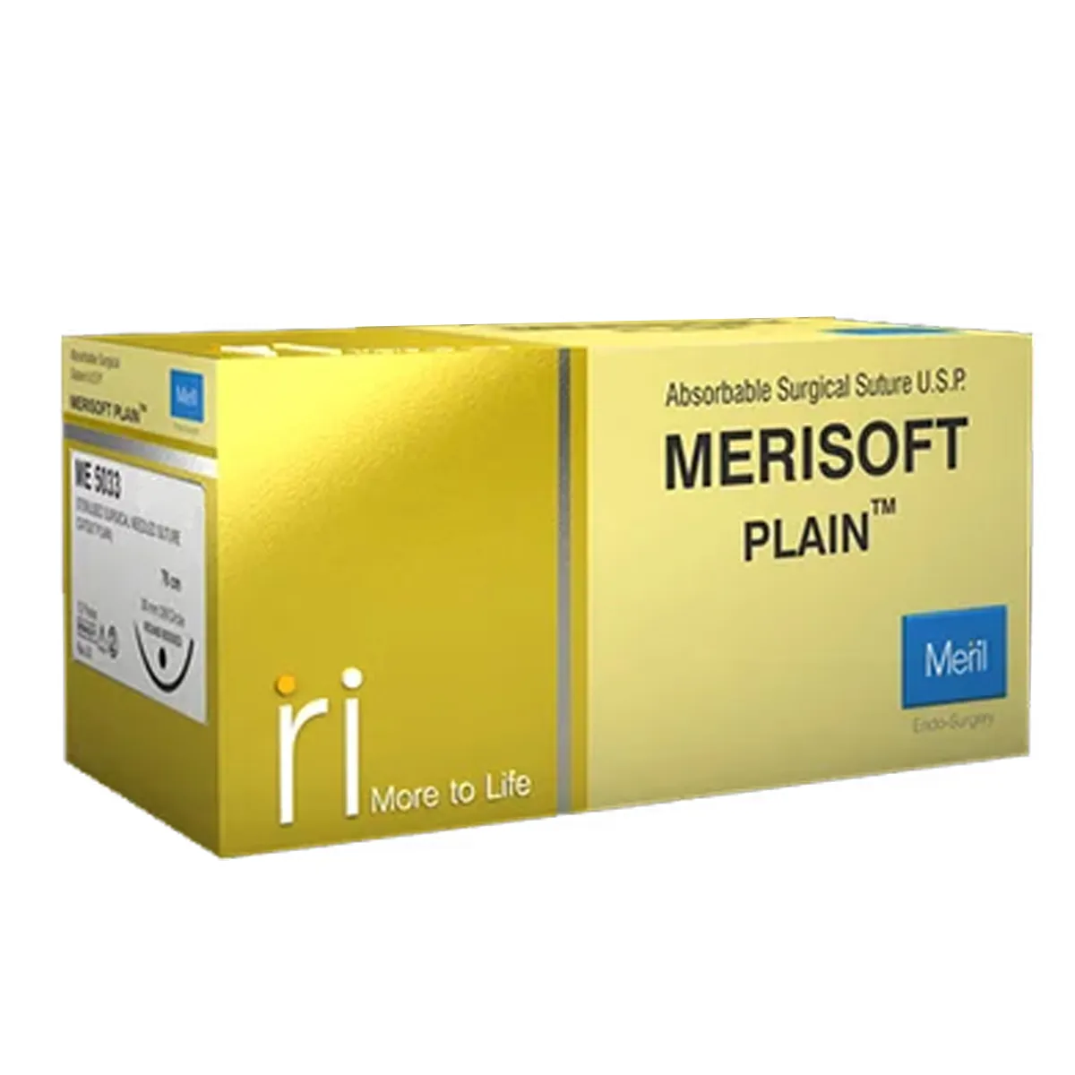 Meril Merisoft Plain #3-0 Catgut Suture (ME4285) - Pack of 12