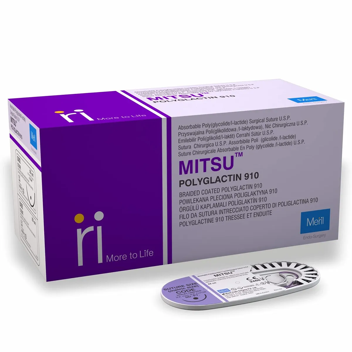 Meril Mitsu #6-0 Polyglactin 910 Suture