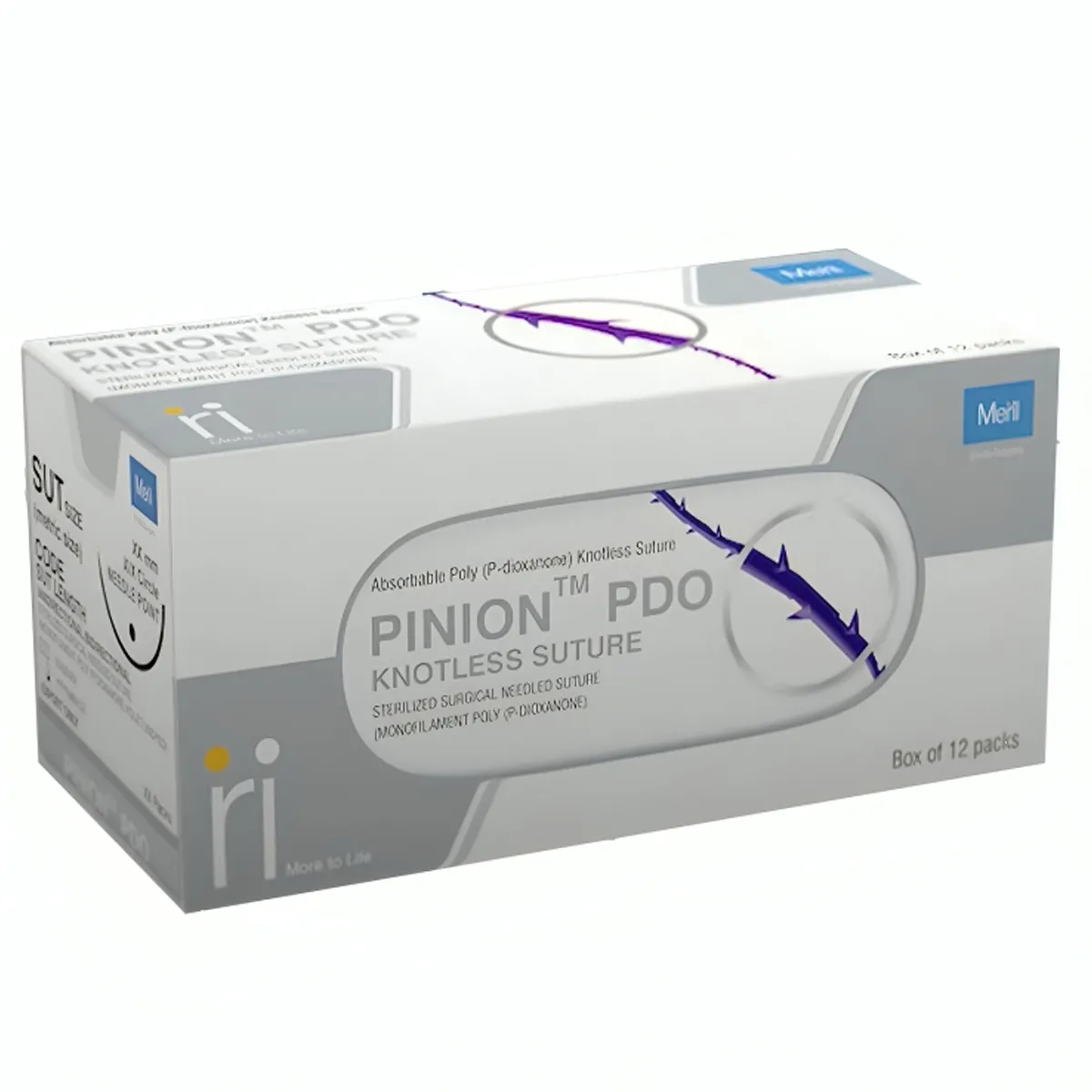 Meril Pinion #2-0 Knotless Barb Suture Coated With Polydioxanone