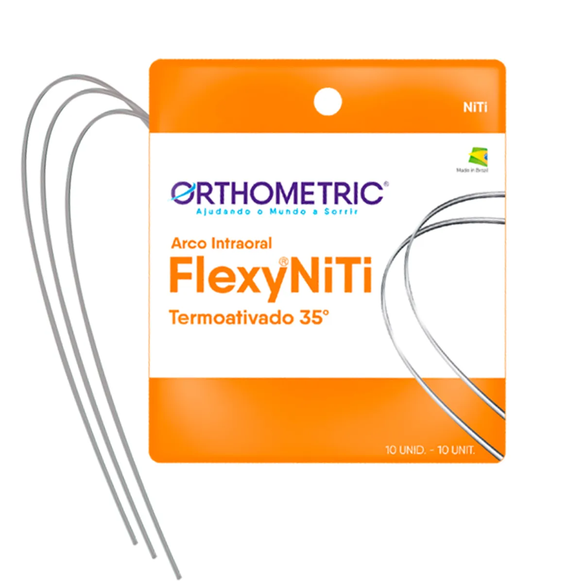 OrthoMetric Flexy NiTi Thermal 35ºC Rectangular Archwire - 017X025 Upper(51.35.2517)