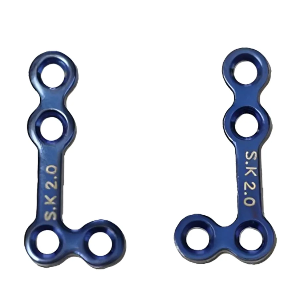 SK Surgicals Titanium Mini Bone Plates L Shape 90° With Gap - 2mm
