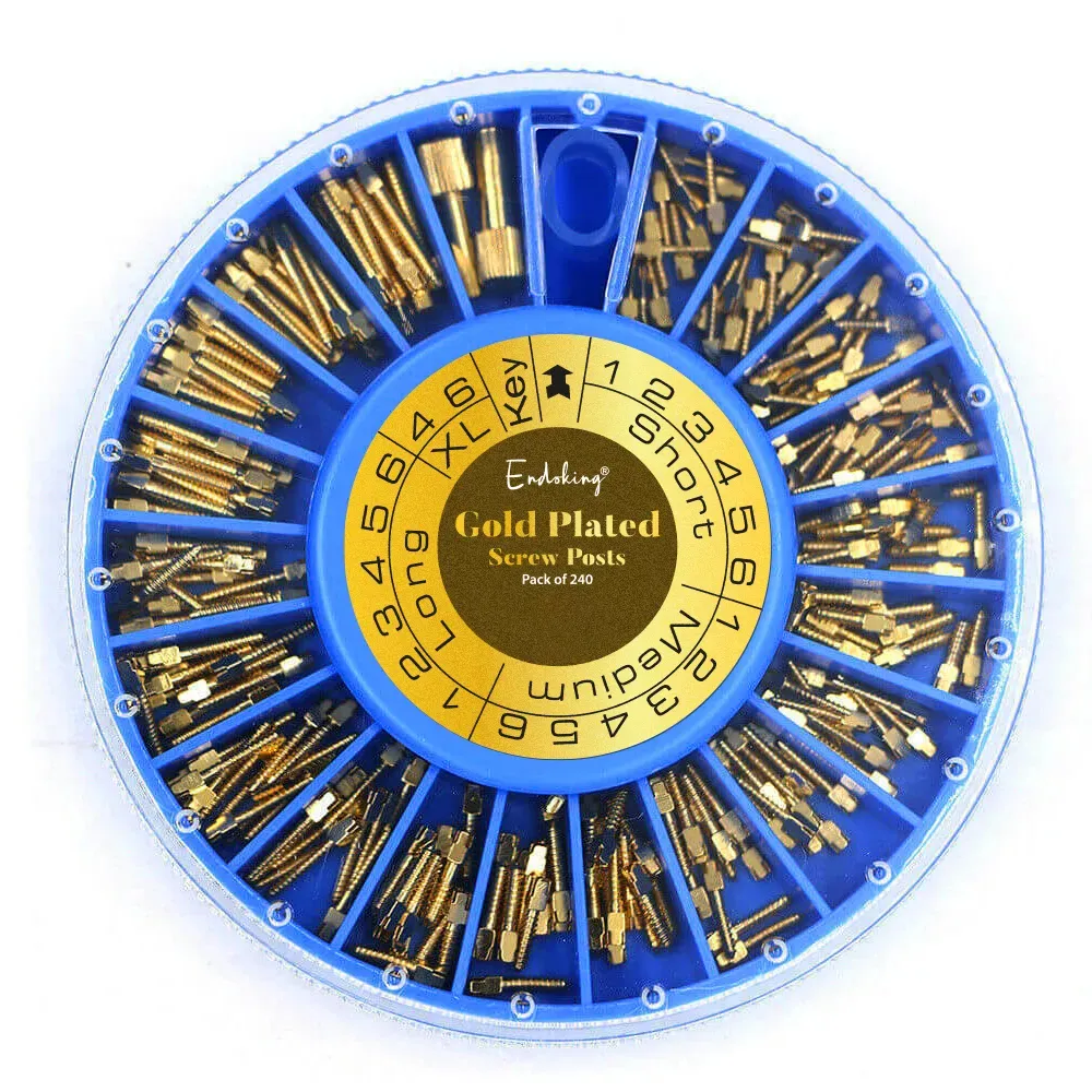 EndoKing Dental Conical Screw Posts (Pack of 240)