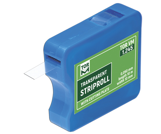 Tor Vm Transparent Striproll With Cutting Plate (10mm wide, 10m Length) Square No. 1.245