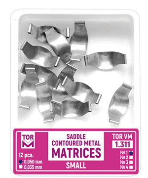 Tor Vm Saddle Contoured Metal Matrices  - Refills (Small) (12pcs) No. 1.311 (H50)