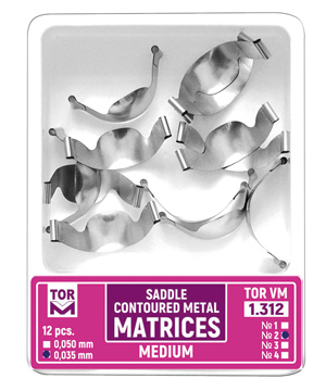 Tor Vm Saddle Contoured Metal Matrices - Refills (Medium) (12 pcs) No 1.312 (1)  (H50)