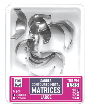 Tor Vm Saddle Contoured Metal Matrices - Refills (Large) (12pcs) No 1.313 (H50)