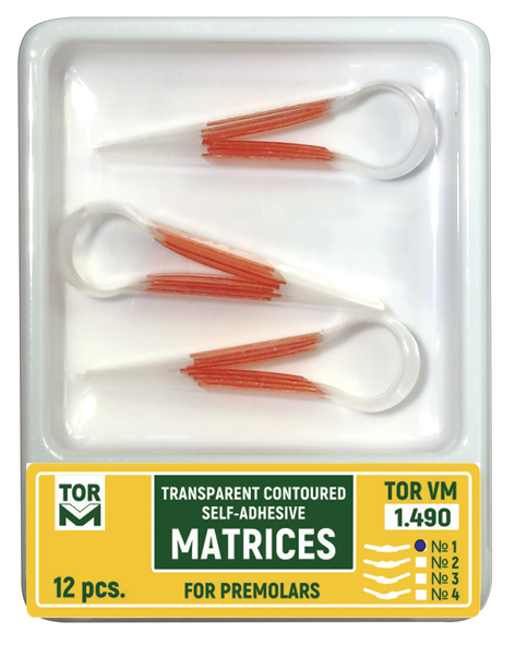 Tor Vm Transparent Contoured Self-Adhesive Matrices For Premolars (12pcs) No. 1.490(1)