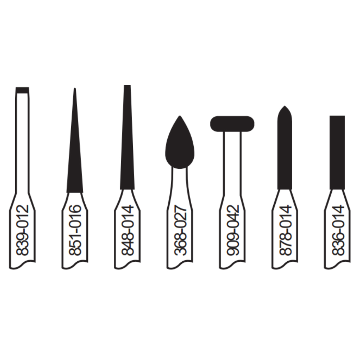 Pivo Crown Preparation Micromotor Burs Kit - Contra-Angle Handpiece (Set Of 7)