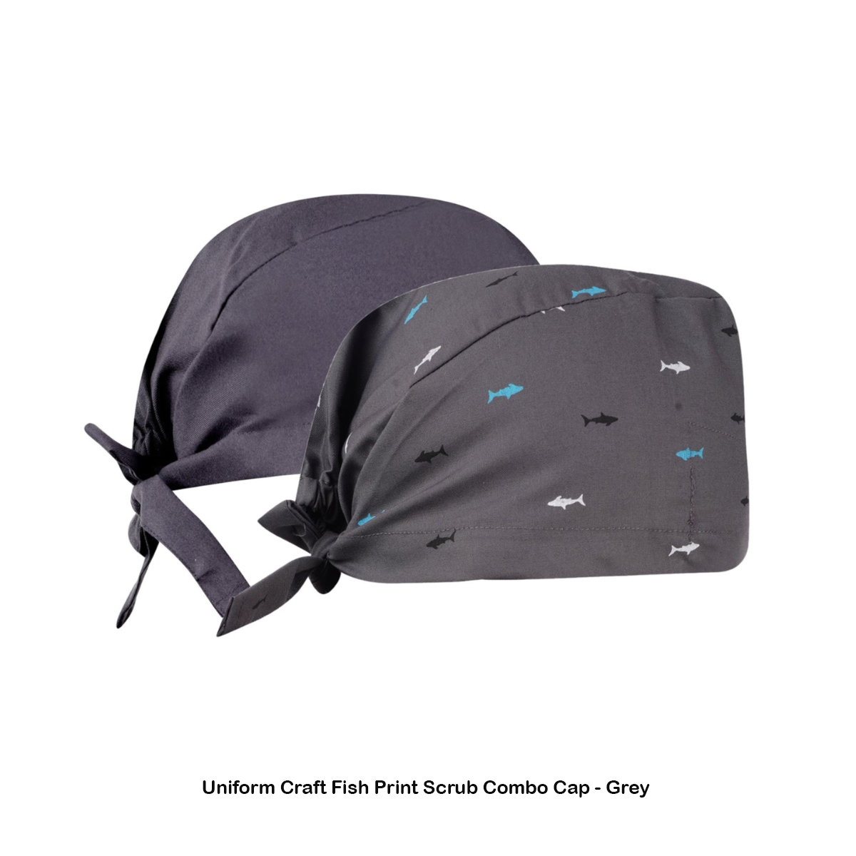 Uniform Craft Fish Print Scrub Combo Caps