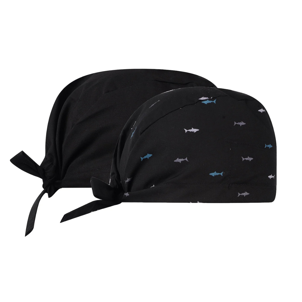 Uniform Craft Fish Print Scrub Combo Cap - Black