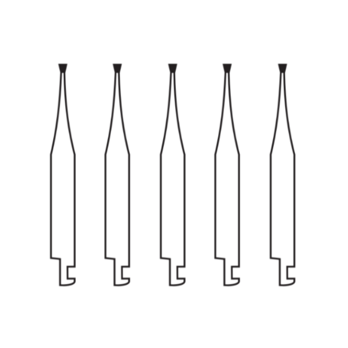 Pivo Single Inverted Cone Contra-angle Diamond Bur CA - SI-08 (Pack Of 5)