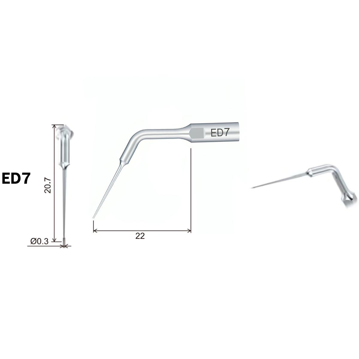 Woodpecker Scaler Tip ED7 for DTE & Satelec Scalers
