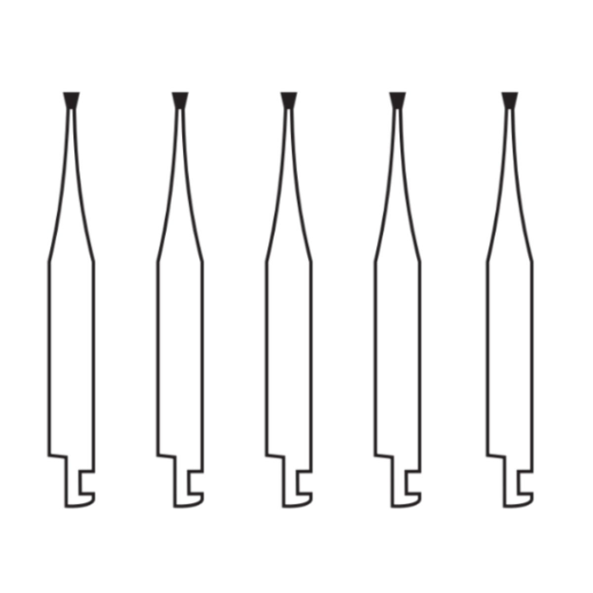 Pivo Single Inverted Cone Contra-angle Diamond Bur CA - SI-09(Pack Of 5)