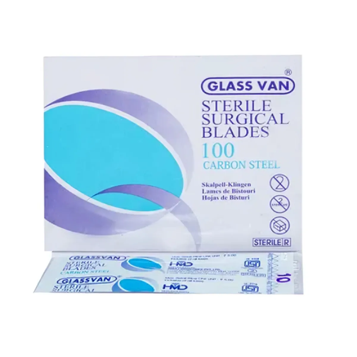 Hmd Glass Van Sterile Surgical Blade (Pack Of 100)