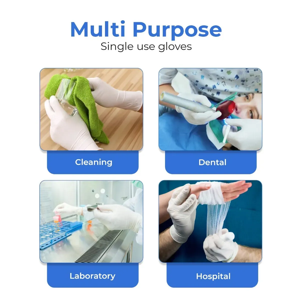 Waldent Latex Examination Gloves - Medium