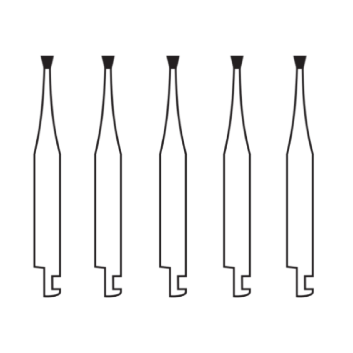 Pivo Single Inverted Cone Contra-angle Diamond Bur CA - SI-46 (Pack Of 5)