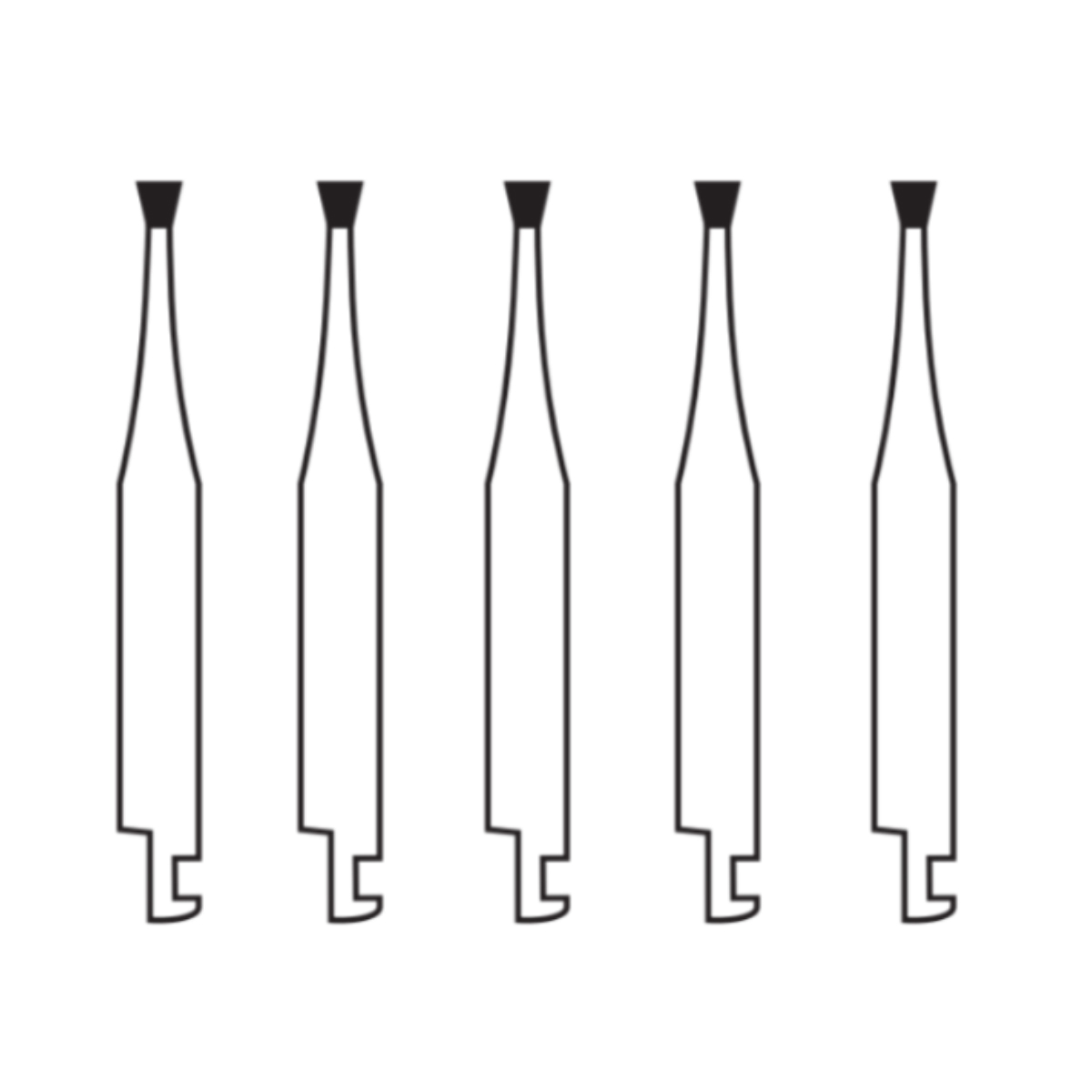 Pivo Single Inverted Cone Contra-angle Diamond Bur CA - SI-147 (Pack Of 5)
