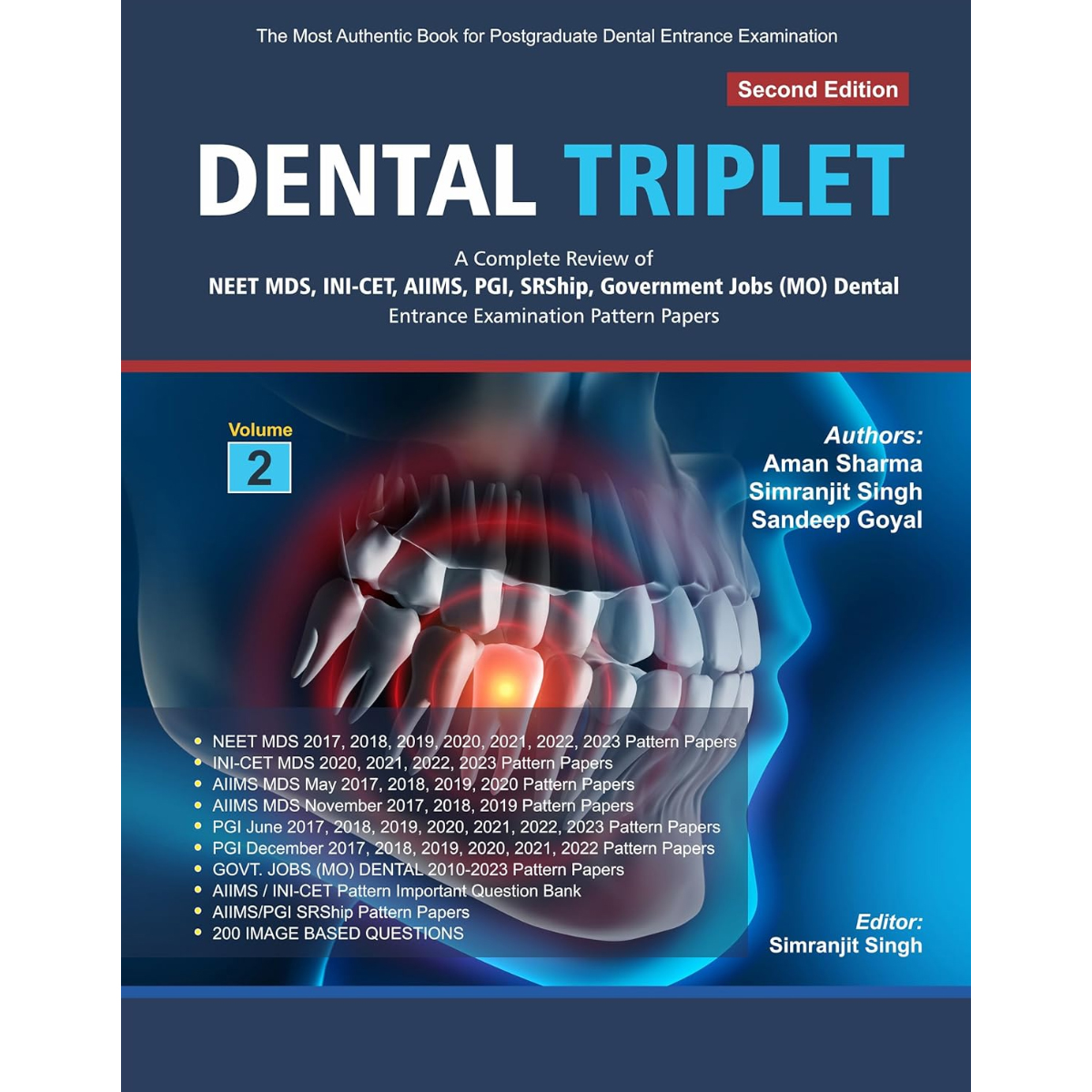 Dental Triplet A Complete Review Of Dental Entrance Examination Pattern Papers 2nd Edition (Vol. 1 & 2)