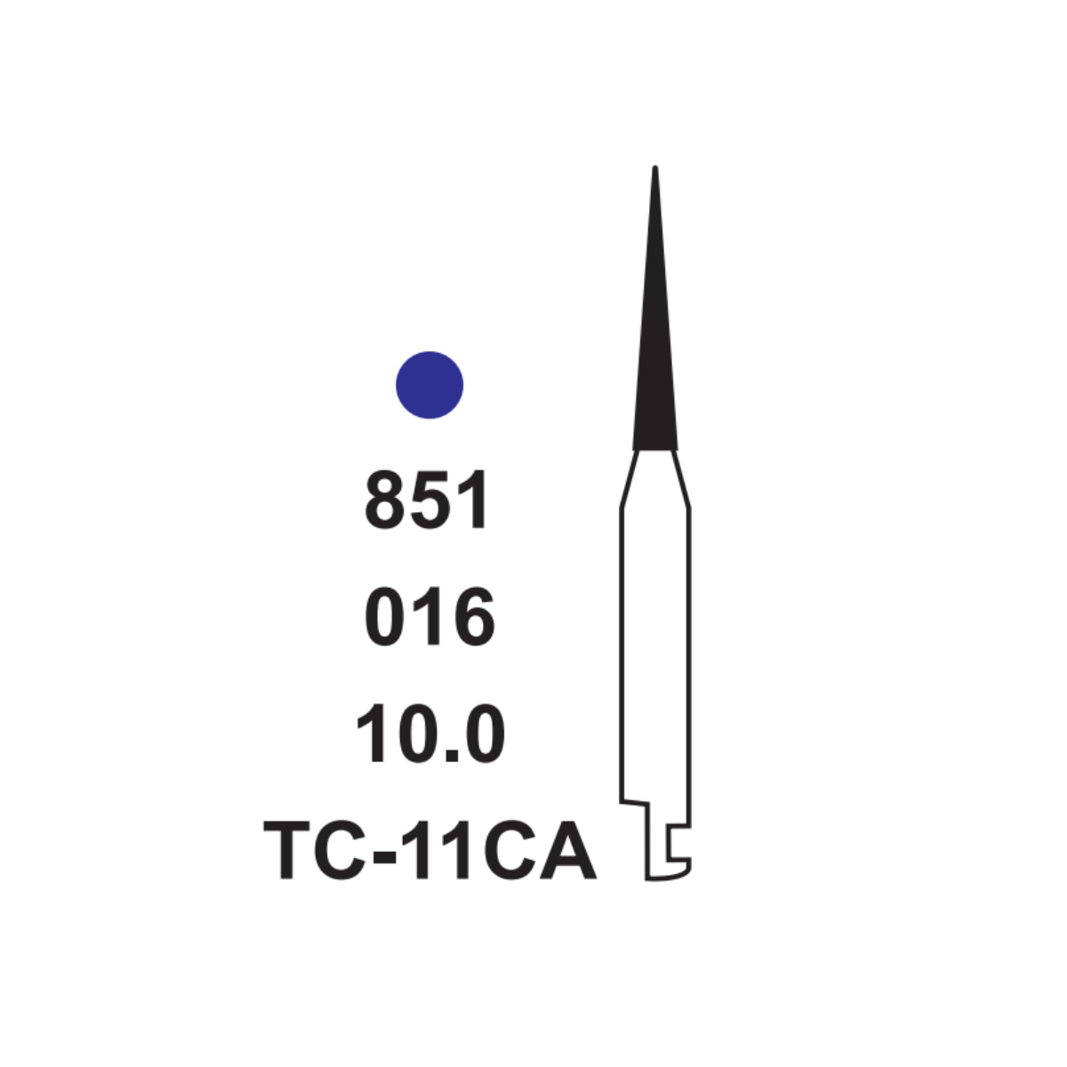 Pivo Taper Conical End Contra-angle Diamond Bur CA - TC-11 (Pack Of 5)