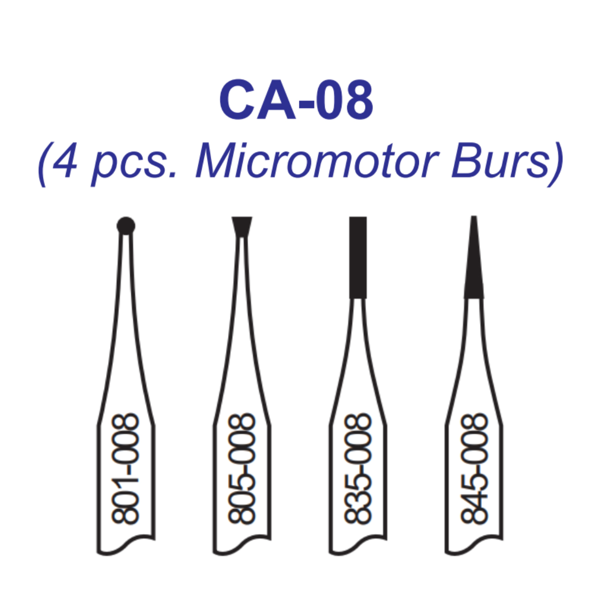 Pivo Micromotor Burs Kit - CA (Set Of 4)