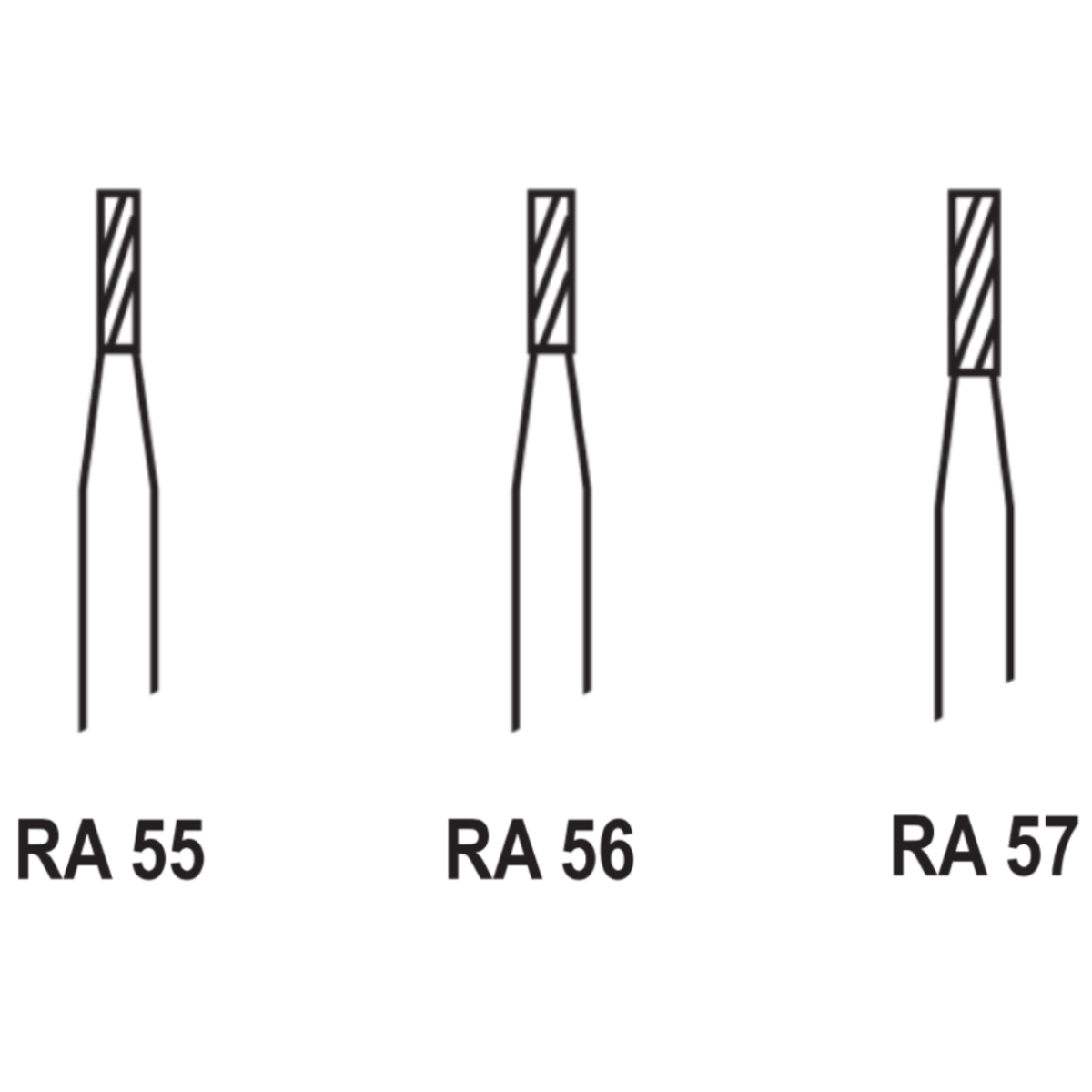 Pivo Straight Fissure Flat End Plain Cut Carbide Contra-angle Burs - RA (Pack Of 5)