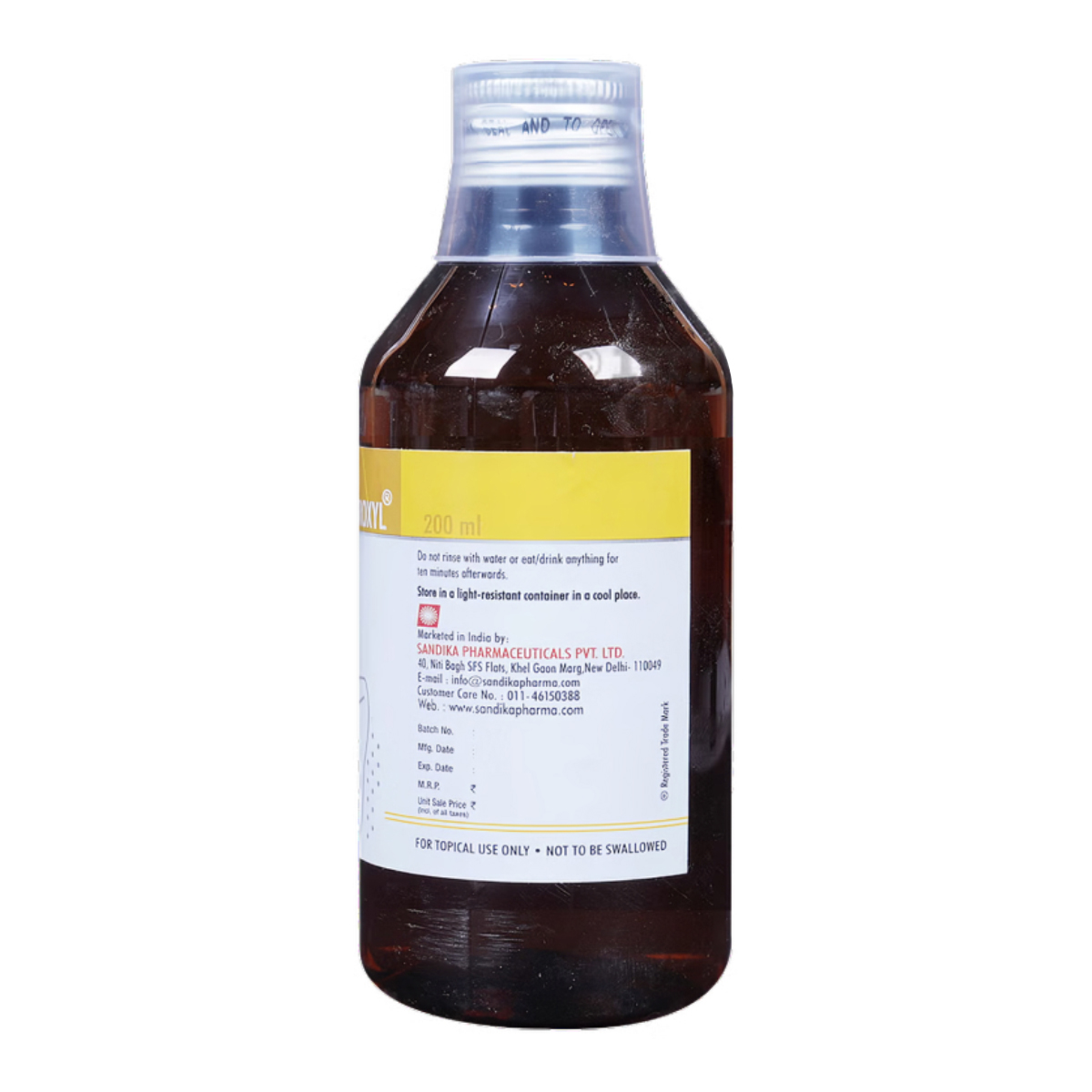 Sandika Pharma Hydroxyl Hydrogen Peroxide Mouthwash (Pack of 6)