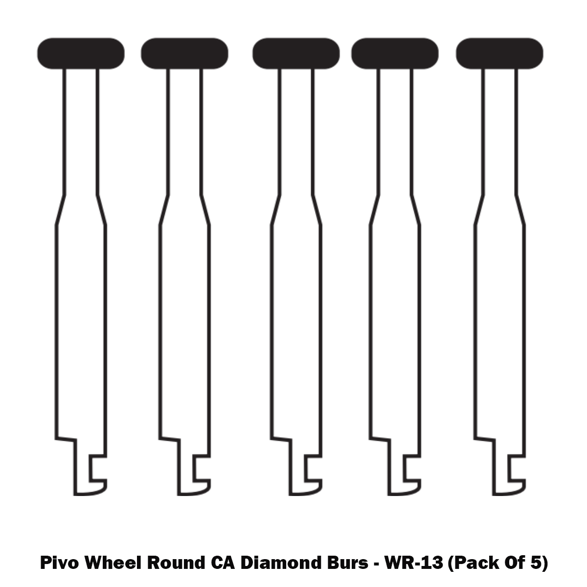 Pivo Wheel Round Contra-angle Diamond Bur CA - WR-13 (Pack Of 5)