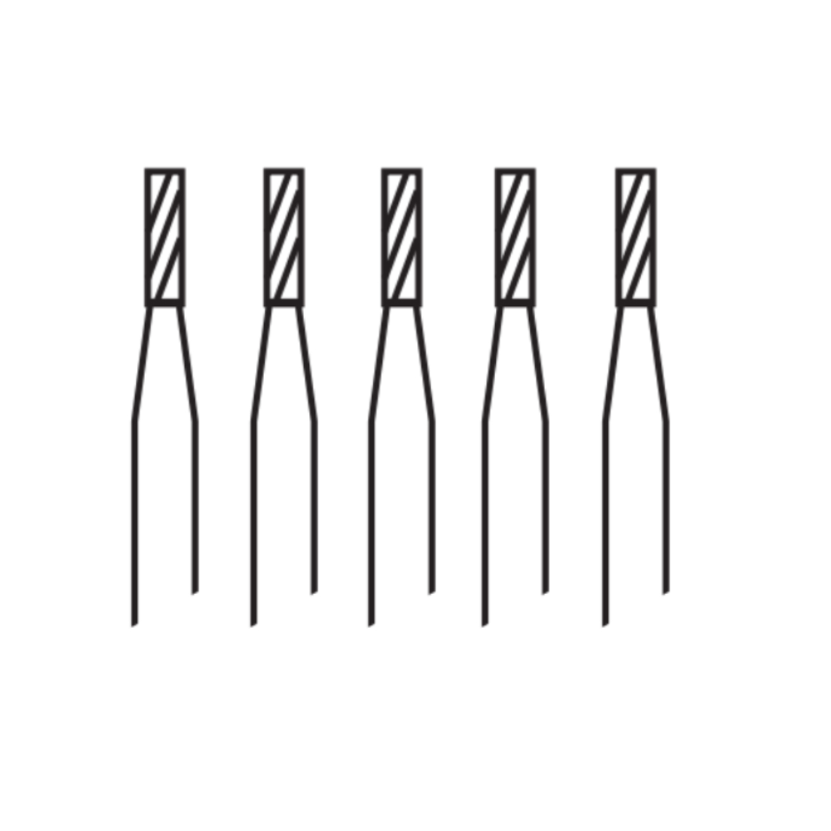 Pivo Straight Fissure Flat End Plain Cut Carbide Contra-angle Bur - RA-56 (Pack Of 5)