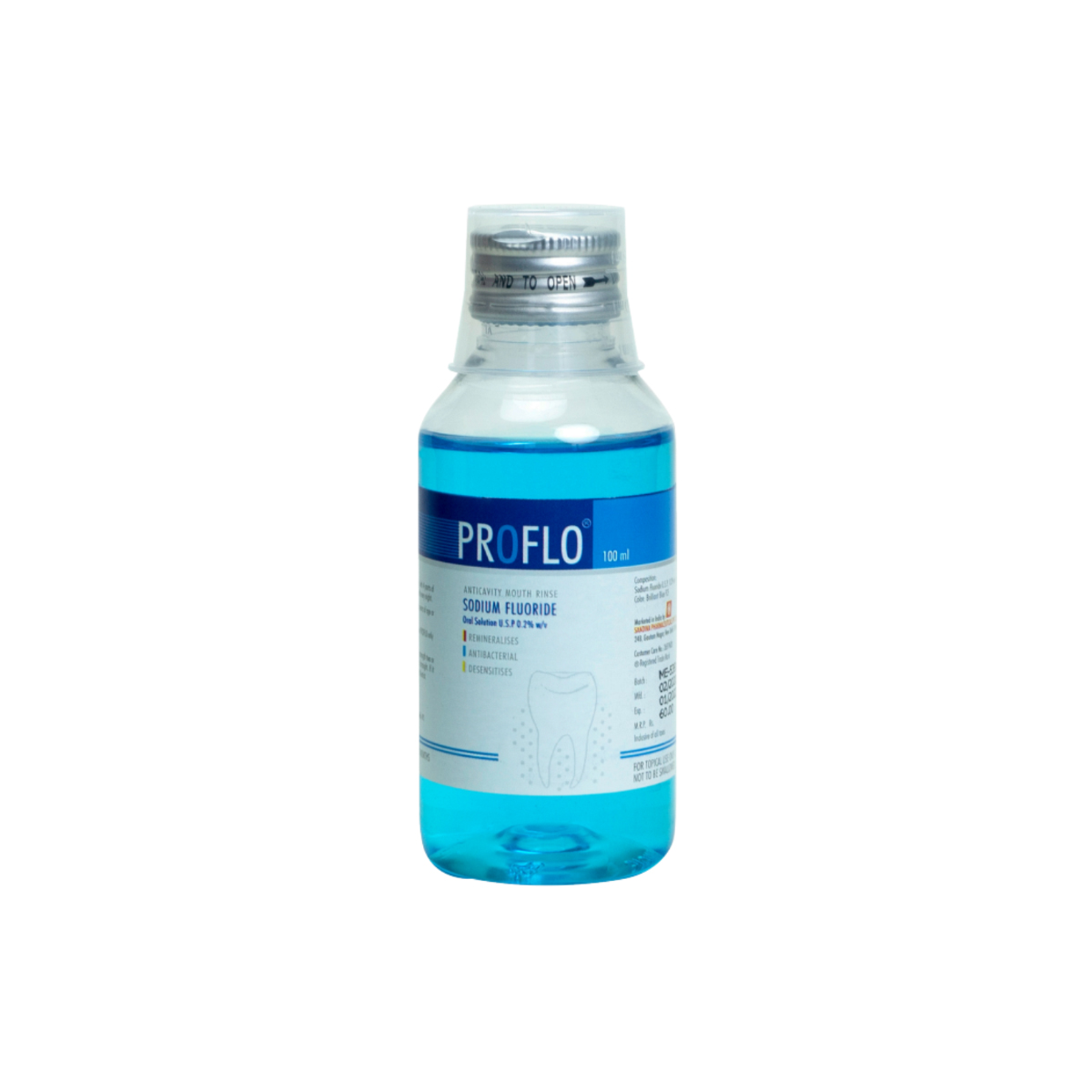 Sandika Pharma Proflo Anticavity Mouthwash - 100 ml (Pack of 10)