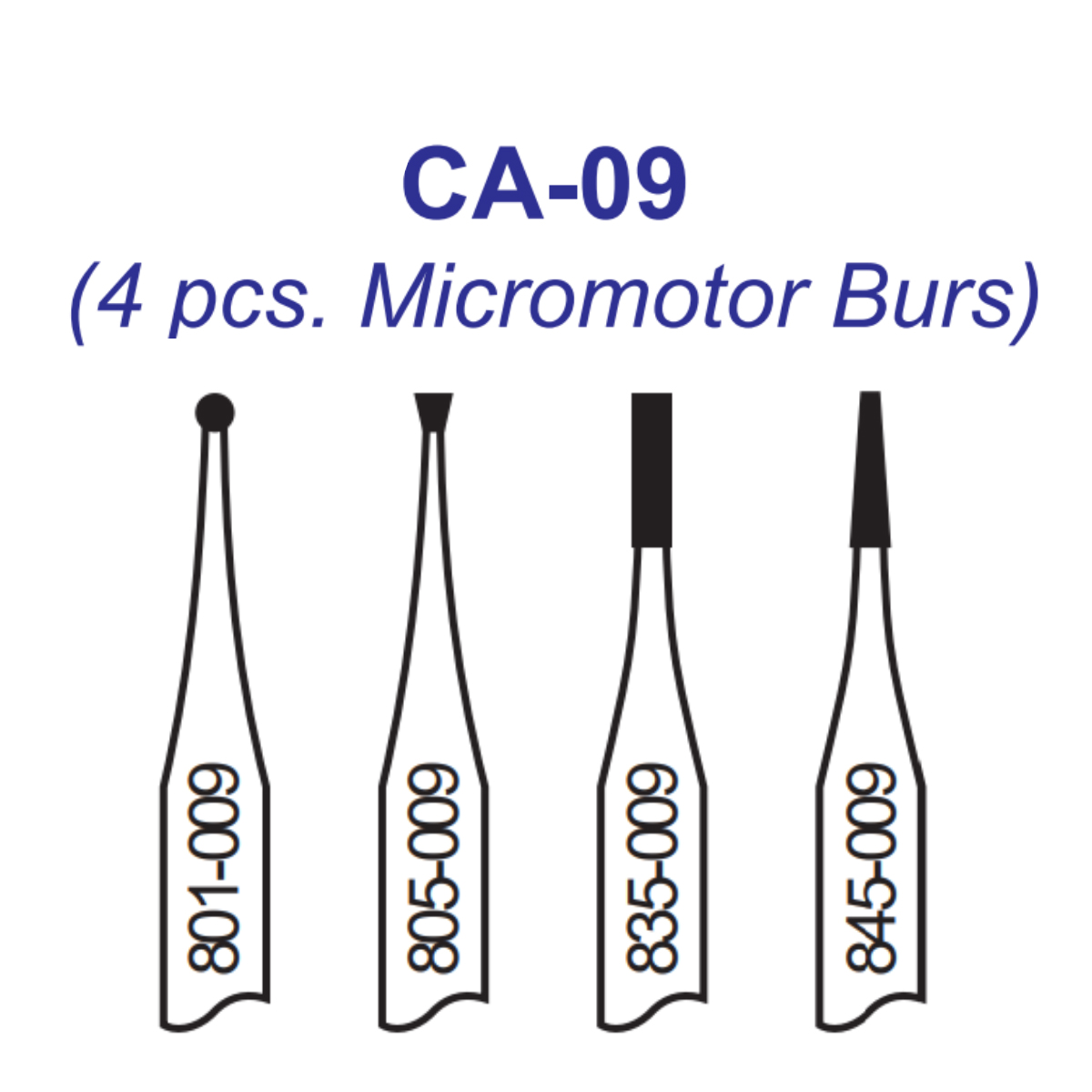 Pivo Micromotor Burs Kit - CA (Set Of 4)