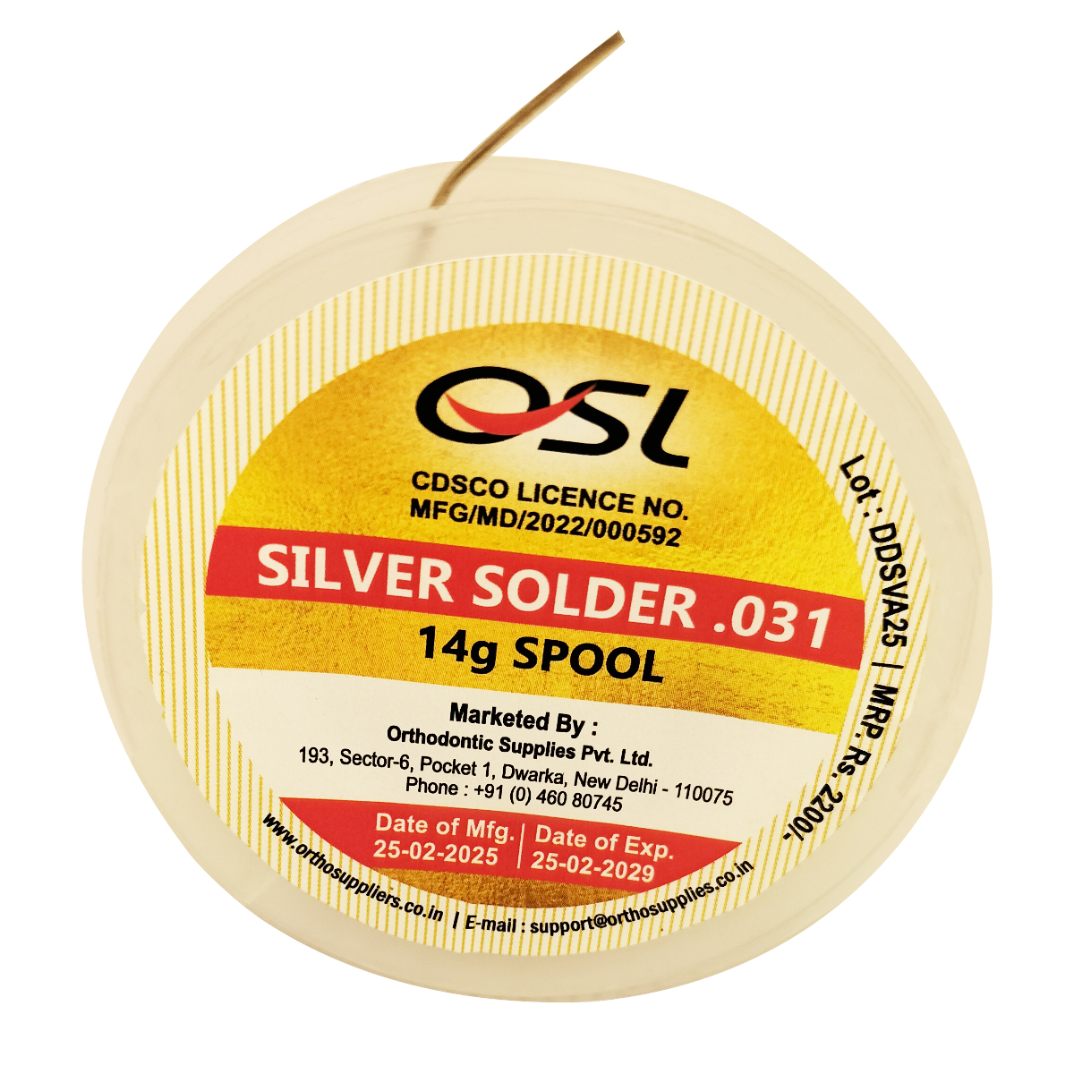 OSL Silver Solder Wire Spool - 14 gm