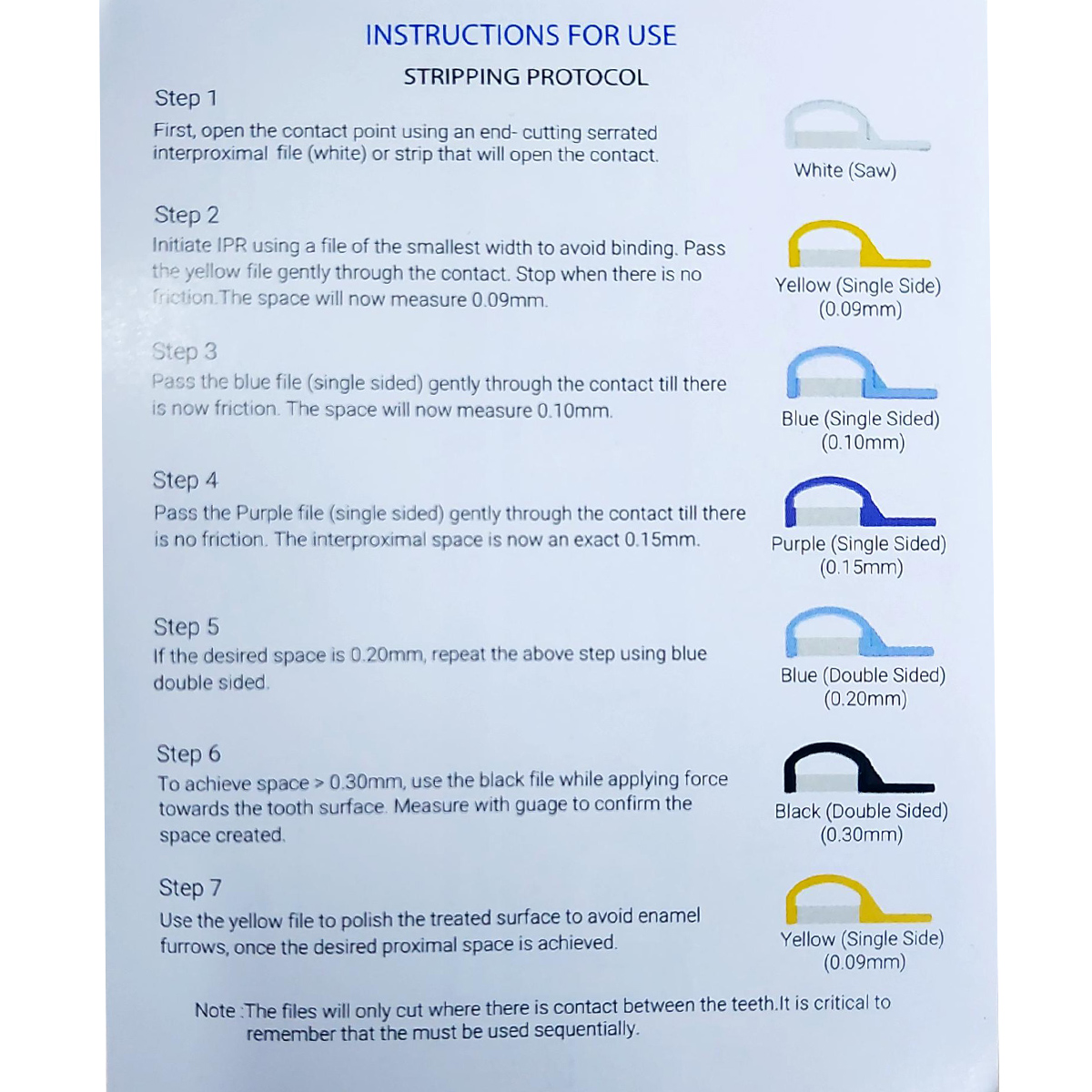 Sawbros Orthodontic IPR Blades Refill Set (Set of 12 Blades)
