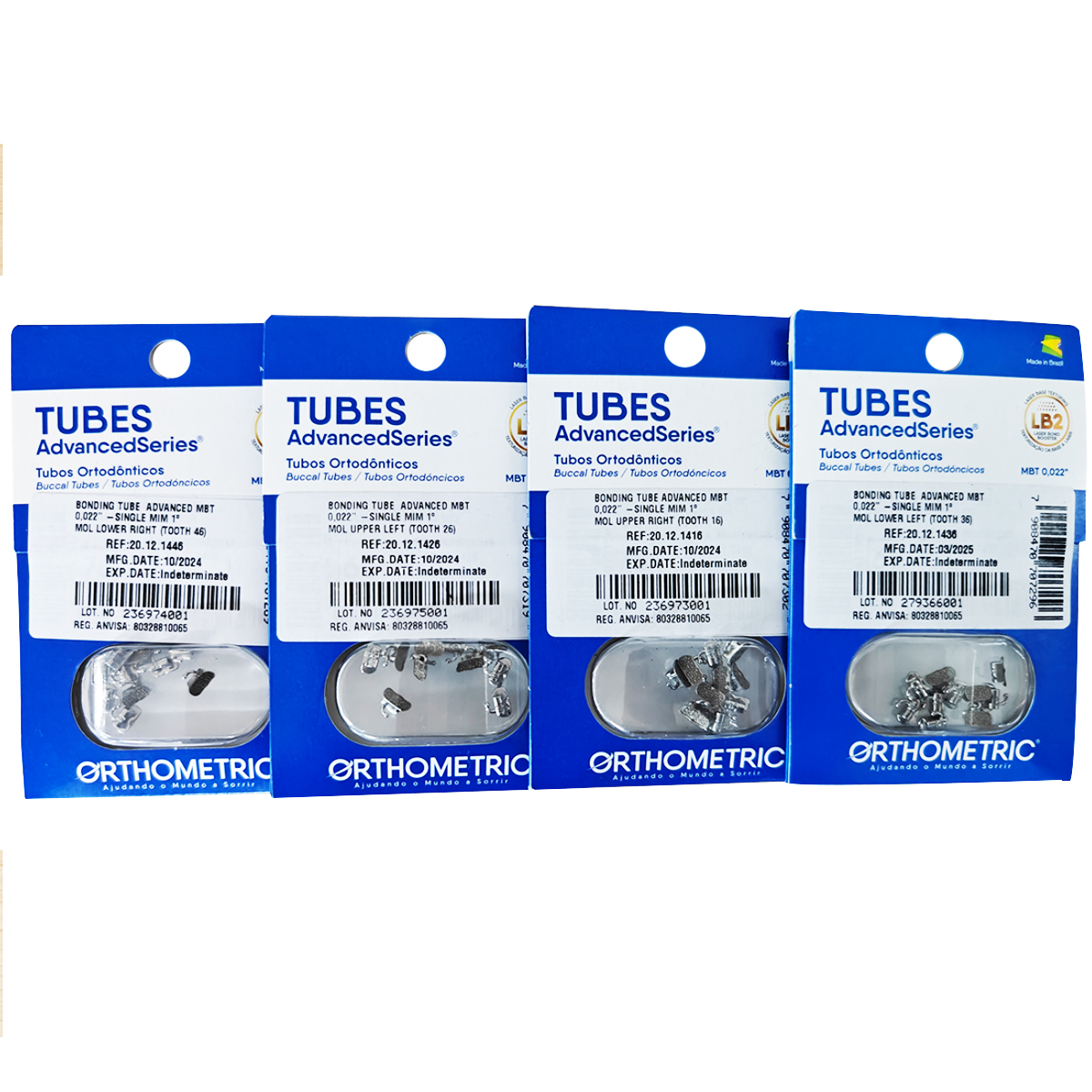 OrthoMetric Advanced Series Bondable Molar Tubes MBT022