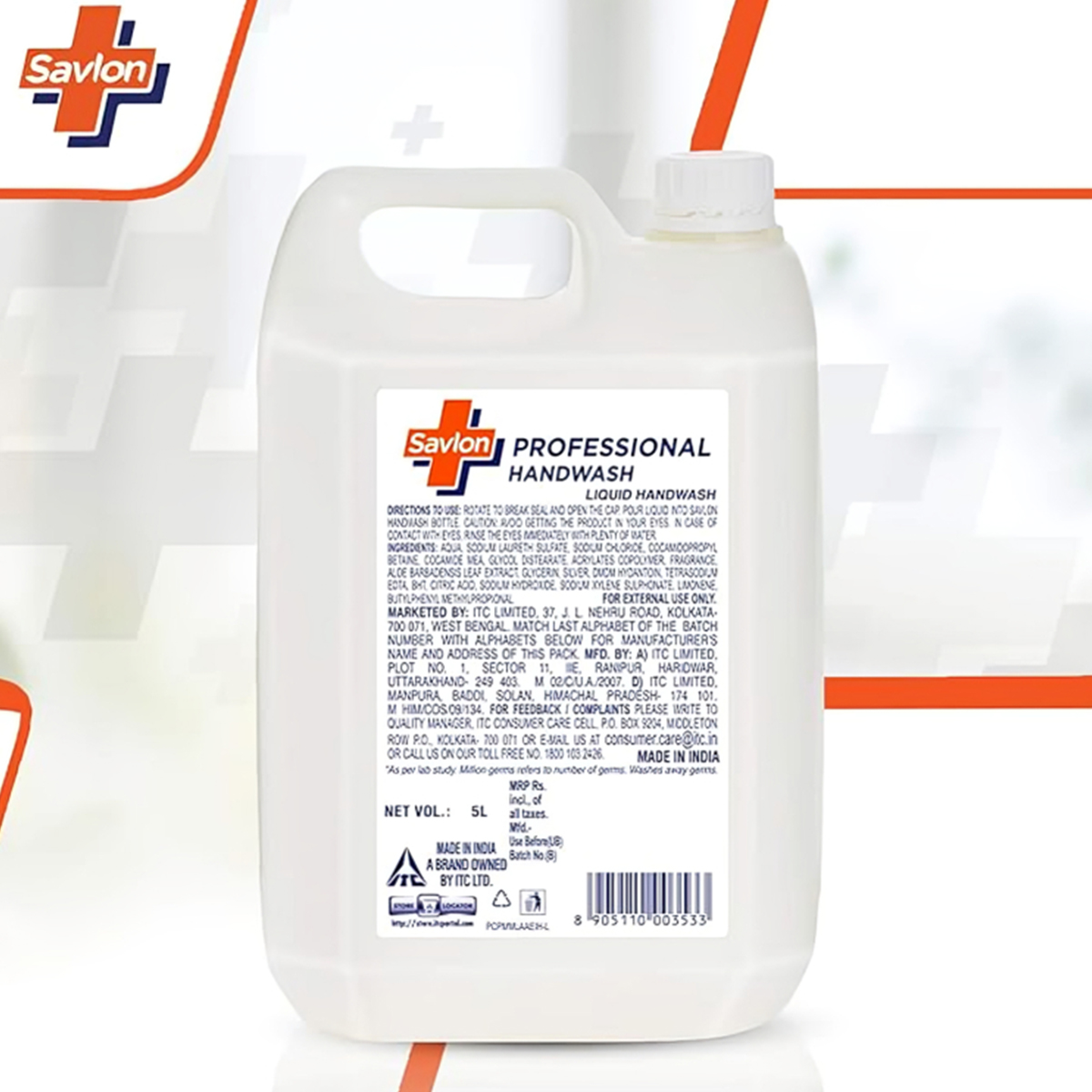 Savlon Professional Germ Protection Liquid Foaming Handwash 4.8 ltr