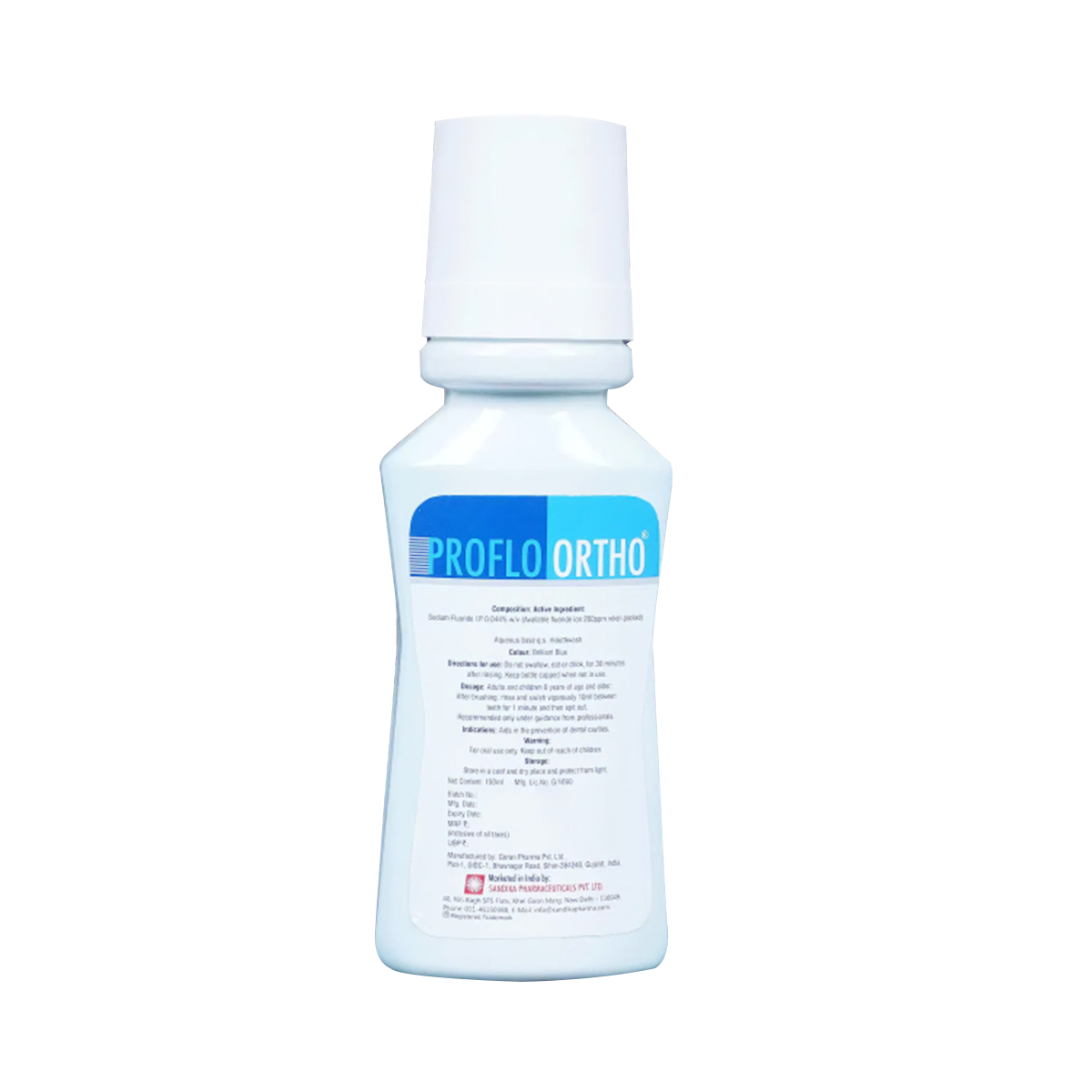 Sandika Pharma Proflo Ortho Acidulated Mouthwash (Pack of 12)