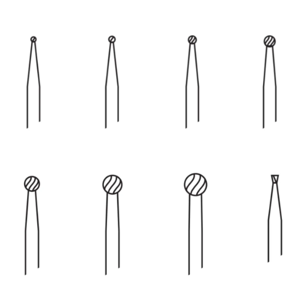 Pivo Round Carbide Burs - RA (Pack Of 5)