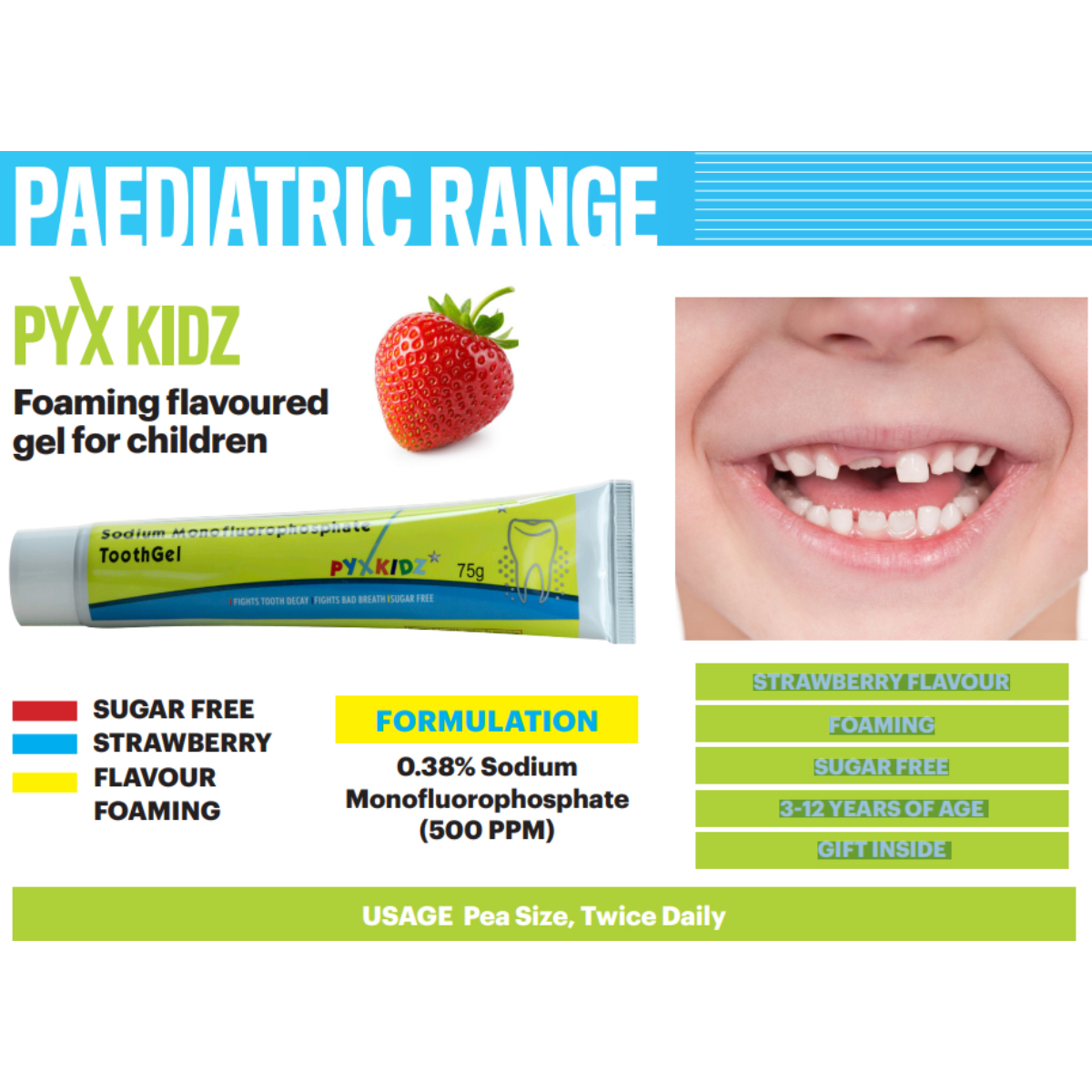 Sandika Pharma Pyx Kidz Tooth Gel (Pack of 12)